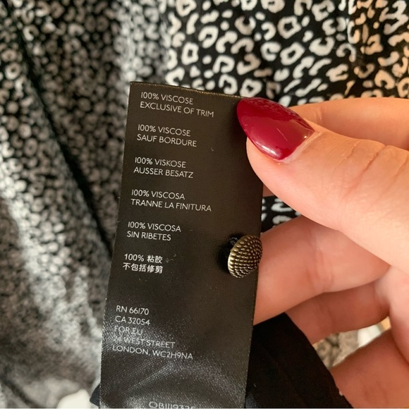 ANTHRO Maeve Long-Sleeve Faux-Wrap Dress Leopard Print XL - Picture 7 of 10